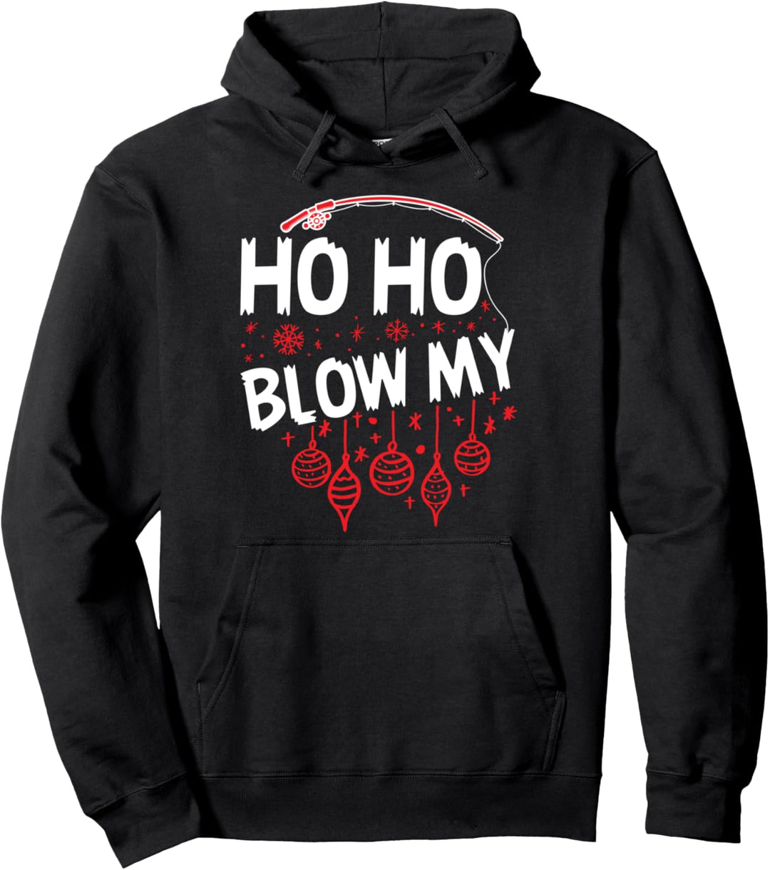 Ho Ho Blas meine Angel Lustiges Weihnachten Geschenk Angler Pullover Hoodie