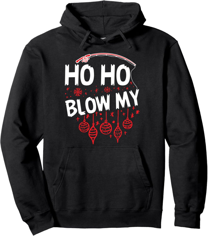 Ho Ho Blas meine Angel Lustiges Weihnachten Geschenk Angler Pullover Hoodie