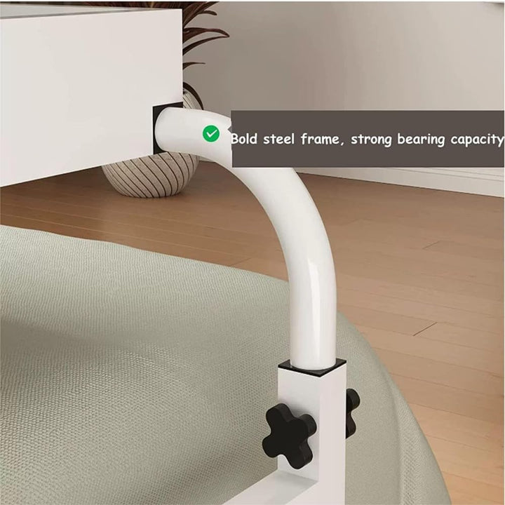 GJVBGA Überbetttisch Ausziehbarer Rollbarer Überbetttisch Mitrollenbetttisch Laptop-Betttisch Mobile