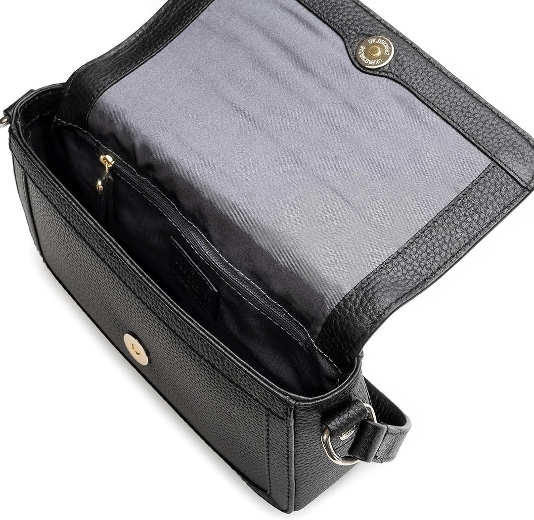 Lazarotti Bologna Leder Umhängetasche Damen | verstellbarer Schulterriemen | mittelgrosse Crossbody