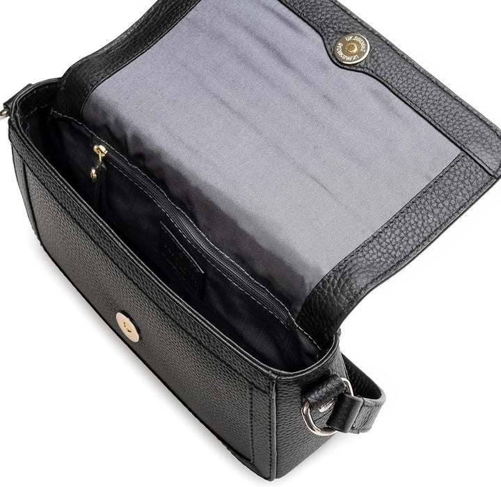 Lazarotti Bologna Leder Umhängetasche Damen | verstellbarer Schulterriemen | mittelgrosse Crossbody