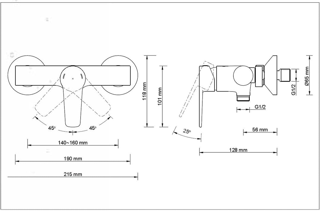 Lenz Brausearmatur MOLA in chrom – hochwertige und moderne Brausearmatur – mit keramischer Markenkar