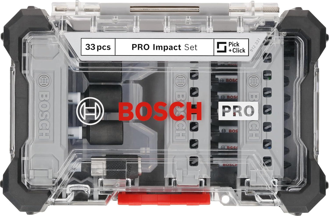 Bosch 33x PRO Impact Set, 33-tlg. (200 x 107 mm, Professional Zubehör Schraubendreher, Schraubendreh
