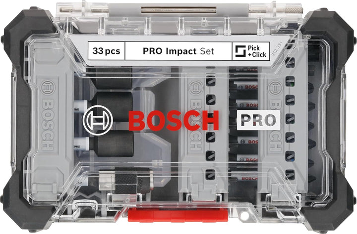 Bosch 33x PRO Impact Set, 33-tlg. (200 x 107 mm, Professional Zubehör Schraubendreher, Schraubendreh