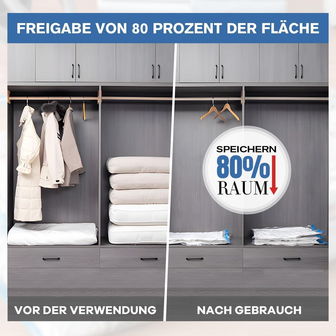 Vakuumbeutel für Kleidung Klein,Vacuum Bags for Clothing 10 Stück 40 x 60 cm –Aufbewahrungsbeutel Re