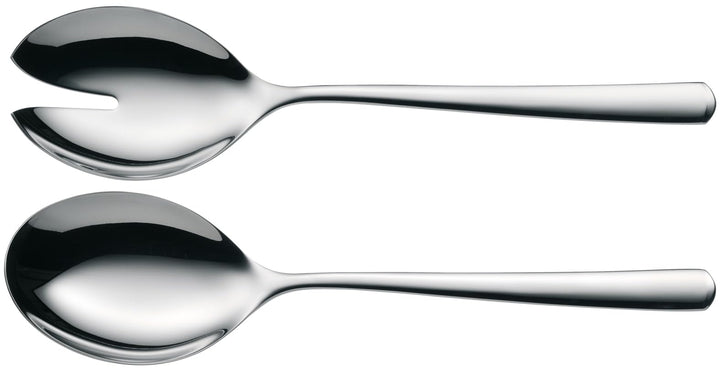 WMF Boston Salatbesteck Edelstahl 23,7 cm, Salatgabel, Servierlöffel, Cromargan Edelstahl poliert, g