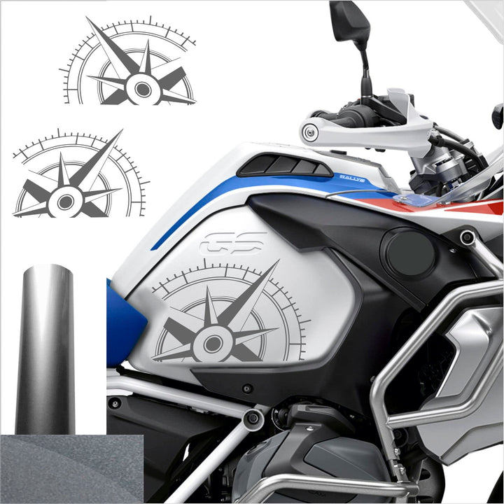 2 Aufkleber kompatibel mit Seitenwänden Tank Motorrad R 1200 1250 GS Adventure LC (Graphit), Graphit