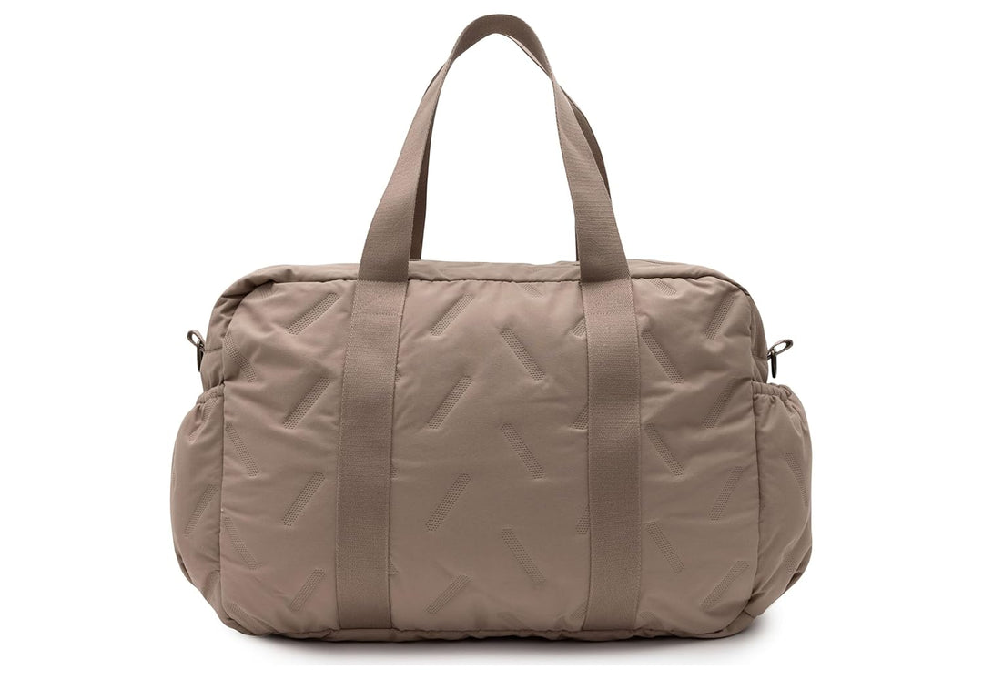 Jollein Wickeltasche Embossed Lily – Milky Coffee – Stylische Wickeltasche mit Geprägtem Muster – Wa