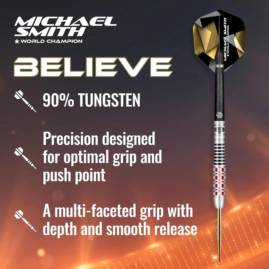 Shot! Steel Darts Michael Smith Bully Boy Believe 90% Tungsten Steeltip Darts Steeldart Hochwertige