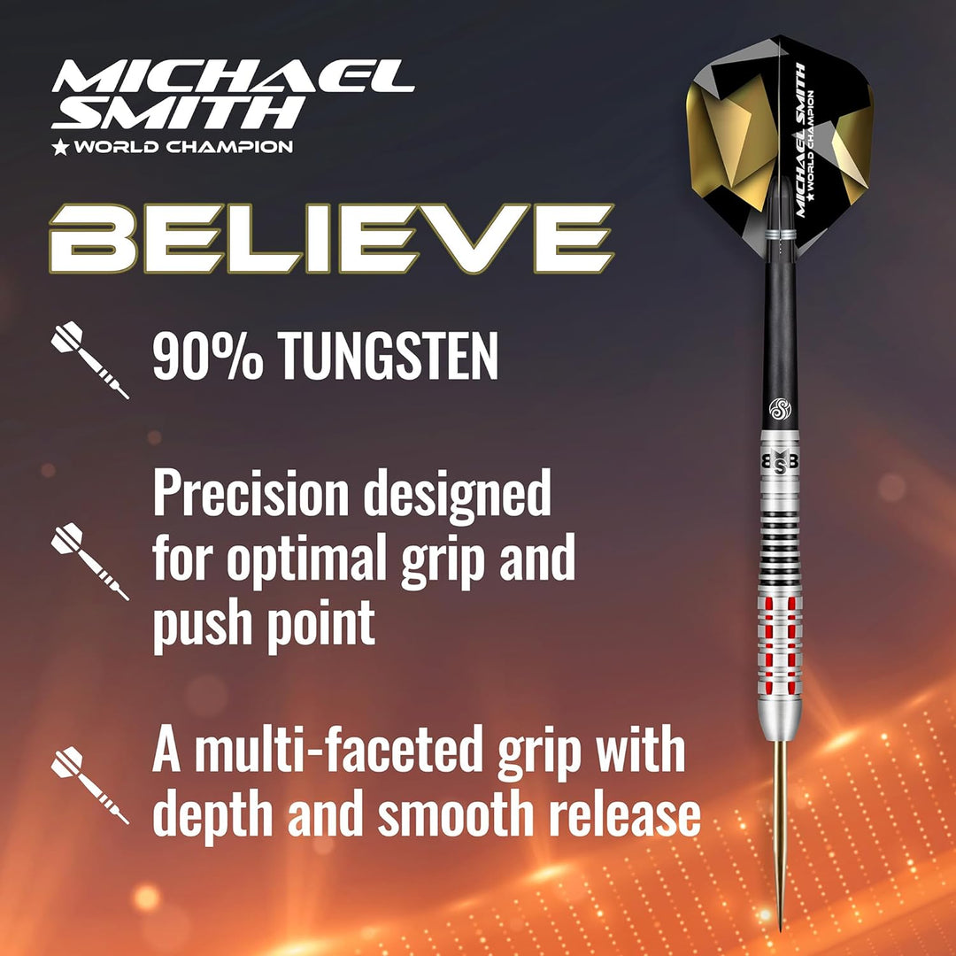Shot! Steel Darts Michael Smith Bully Boy Believe 90% Tungsten Steeltip Darts Steeldart Hochwertige