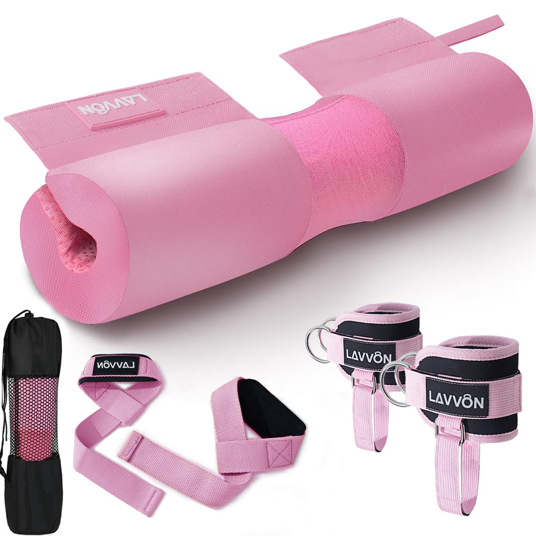 Langhantel-Kniebeugenpolster-Set, Nylon-Polsterung, rutschfest, dicker Schaumstoff, Langhantelpolste