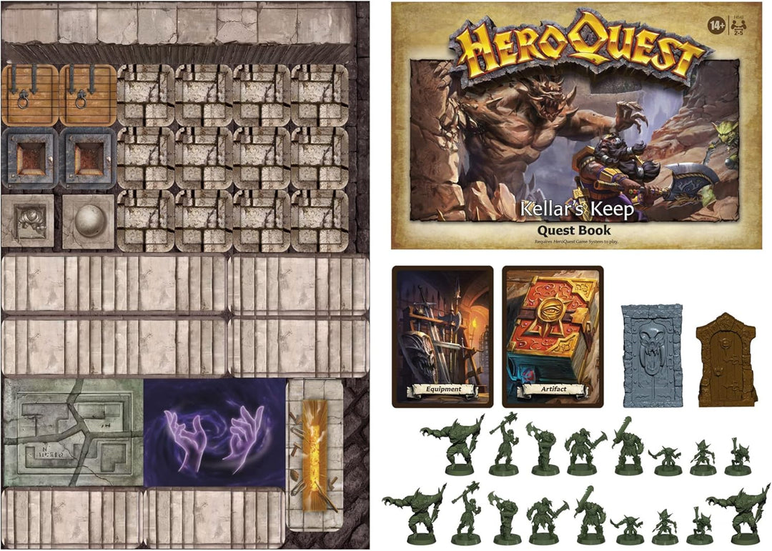 Avalon Hill/Wizards HAS4543U - HeroQuest: Kellar's Keep [Expansion] (englisch) Retro, Retro