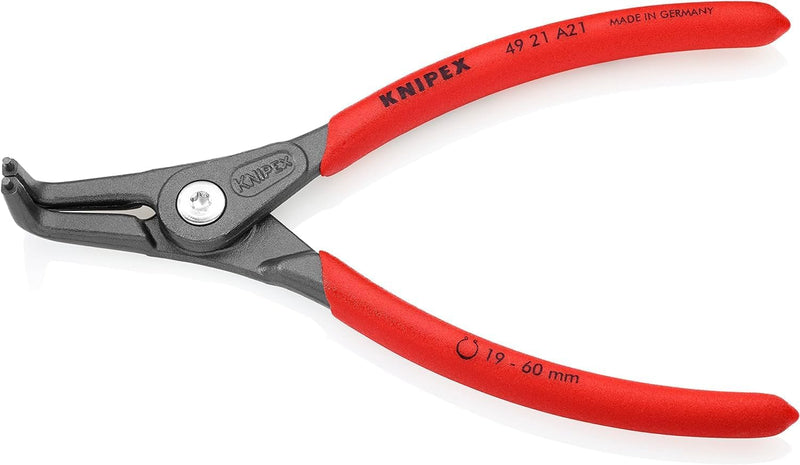 Knipex Präzisions-Sicherungsringzange für Aussenringe auf Wellen grau atramentiert, mit rutschhemmen