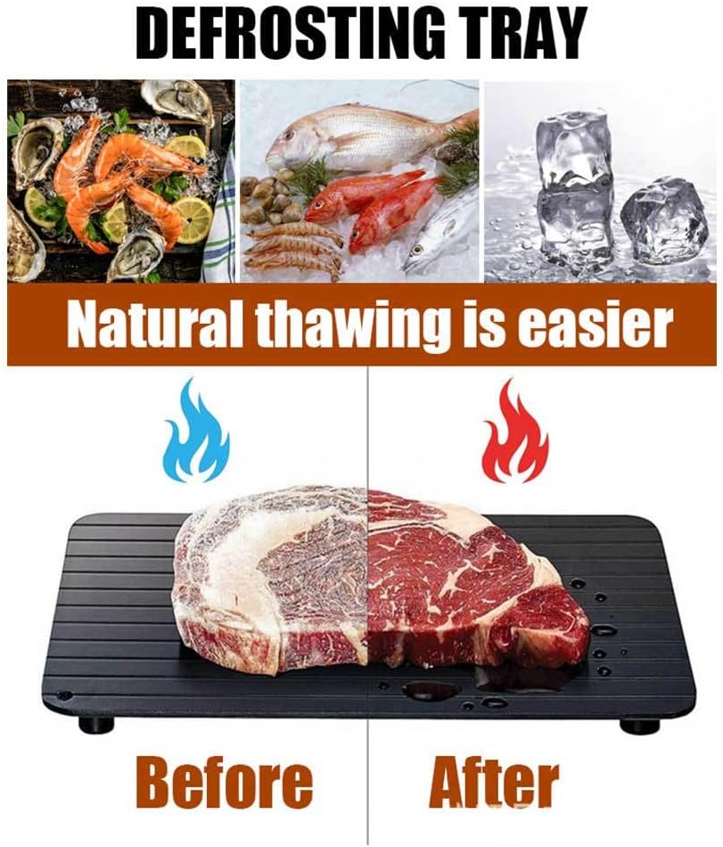 Fleischtau -Teller - Schnelle Abtauflächen, Tragbares Freeze -Board | Sichere Ungiftige Lebensmittel