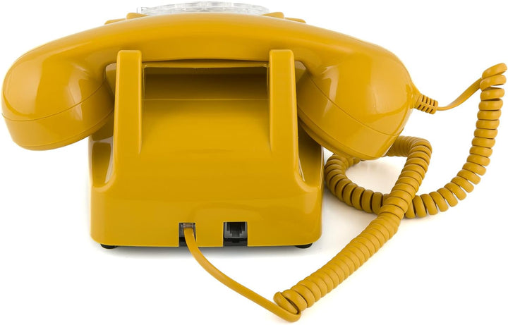 GPO 746ROTARYMUS Retro Telefon mit Wählscheibe im 70er Jahre Design Gelb- Senf, Gelb- Senf