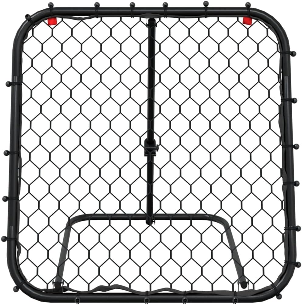 vidaXL Fussball-Rebounder Verstellbar Schwarz 84x73x60-80 cm Stahl