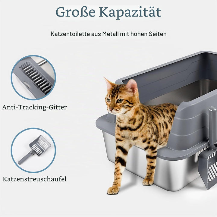 3 Pack Edelstahl Katzenklo, XL 22.9&
