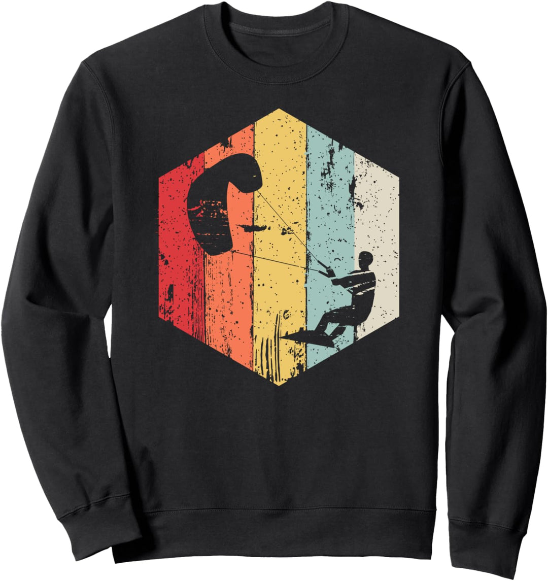 Kite Surfing Kiteboarder im retro vintage Look Sweatshirt