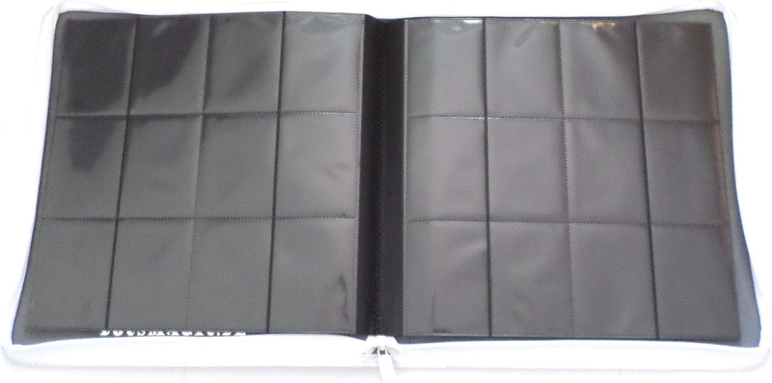 docsmagic.de Premium Pro-Player 12-Pocket Playset Zip-Album White - 480 Card Binder - MTG - PKM - YG