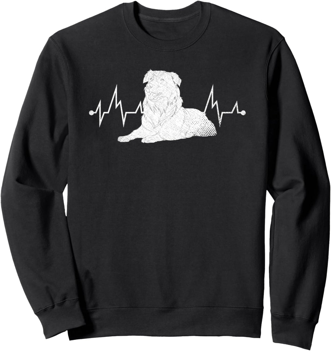 Hundebesitzer Haustier Hunde Herzschlag Border Collie Sweatshirt
