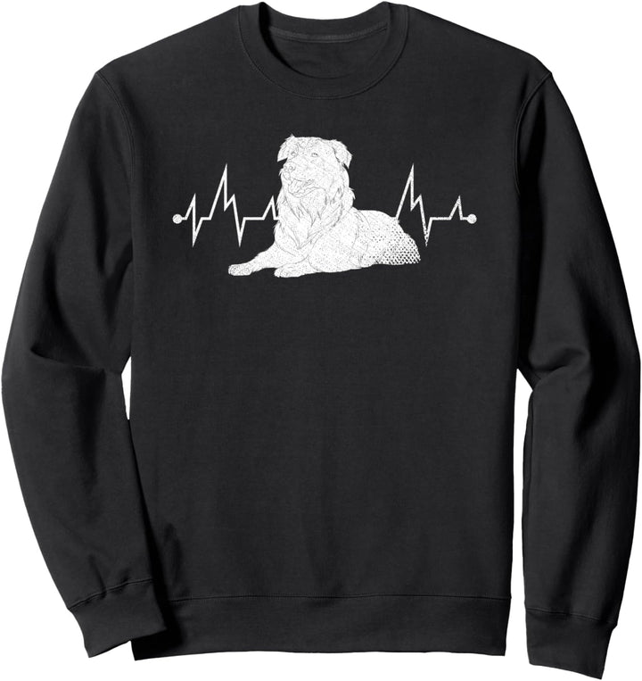 Hundebesitzer Haustier Hunde Herzschlag Border Collie Sweatshirt