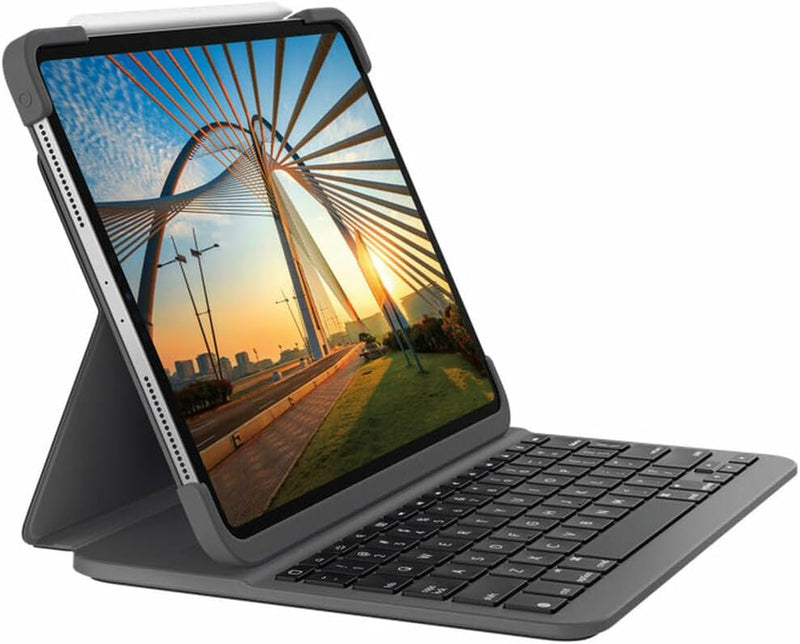 Logitech SLIM FOLIO PRO Bluetooth-Tastatur-Case mit Hintergrundbeleuchtung für iPad Pro 11 Zoll (1.