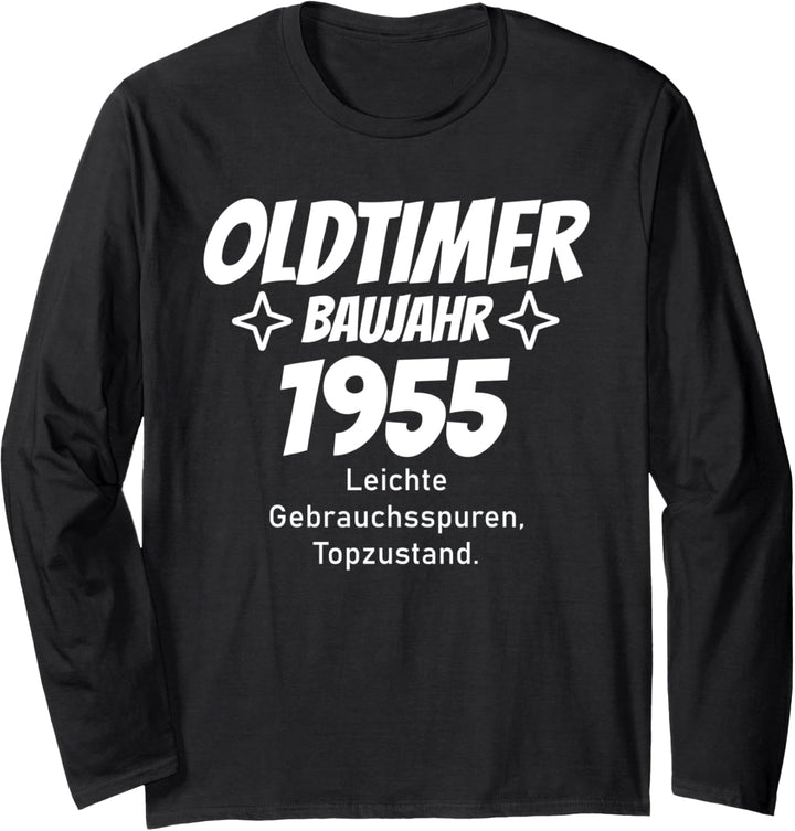 Oldtimer Baujahr 1955 Design Geburtstag lustig Langarmshirt