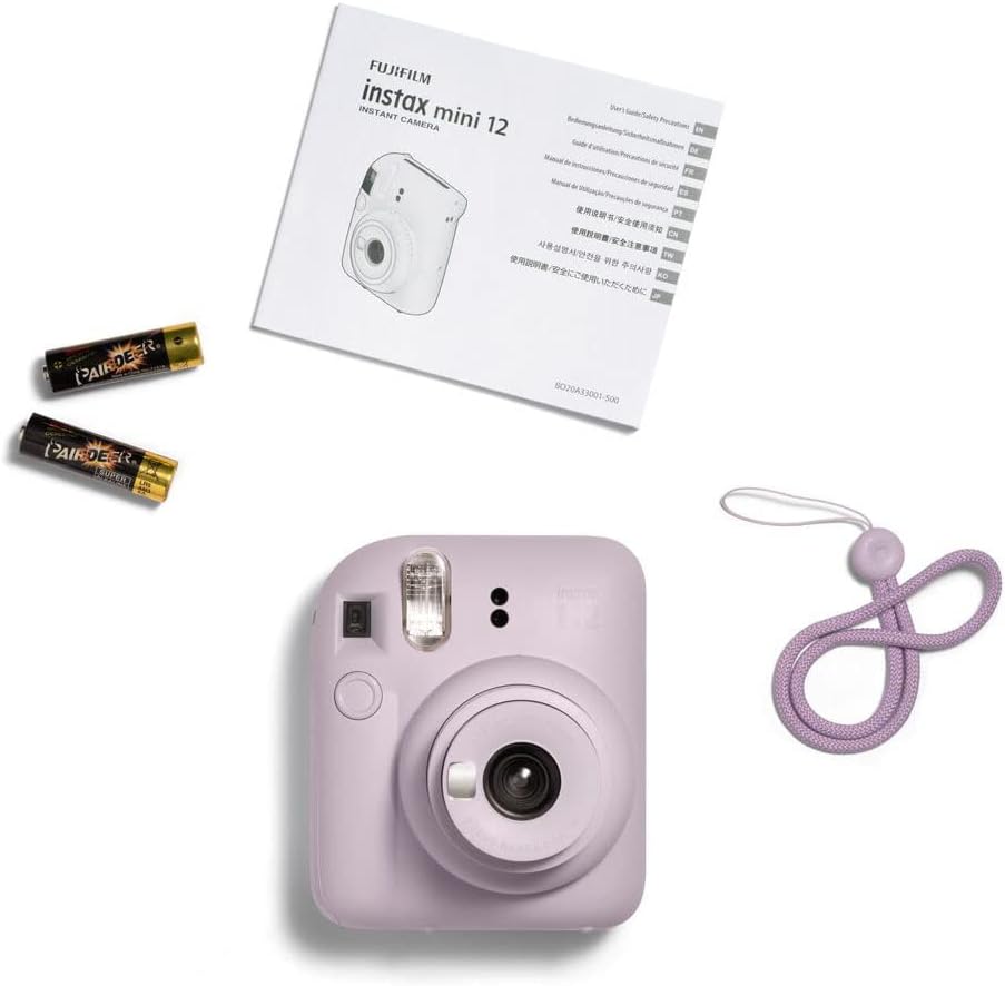 Fujifilm Instax Mini 12 Sofortbildkamera mit 40 Aufnahmen, Lilac Purple