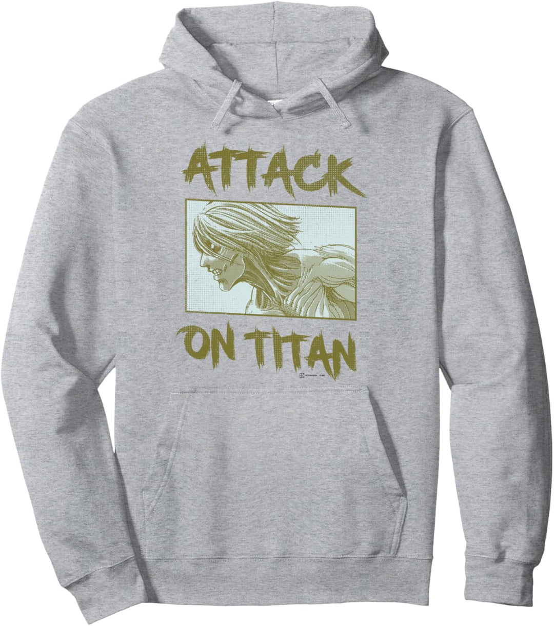Attack on Titan Female Titan Comic Panel Manga Style Logo Pullover Hoodie
