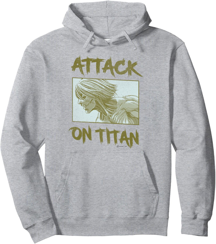 Attack on Titan Female Titan Comic Panel Manga Style Logo Pullover Hoodie