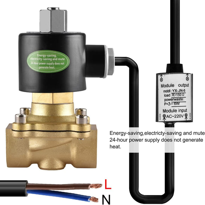 Heschen Messing Elektrisches Magnetventil, 2W-200-20KJ, PT3/4'' Anschluss, AC220V, Direktwirkung Was