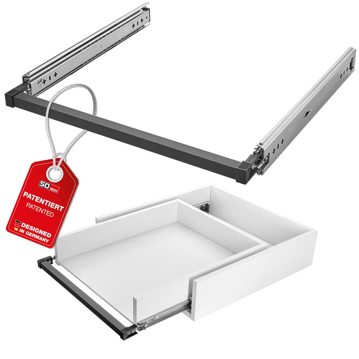 SOTECH VarioSlide Pat. Schubladenschienen Komplettset Schwerlastauszug KV2-100-H53-400 EH 400 mm bis