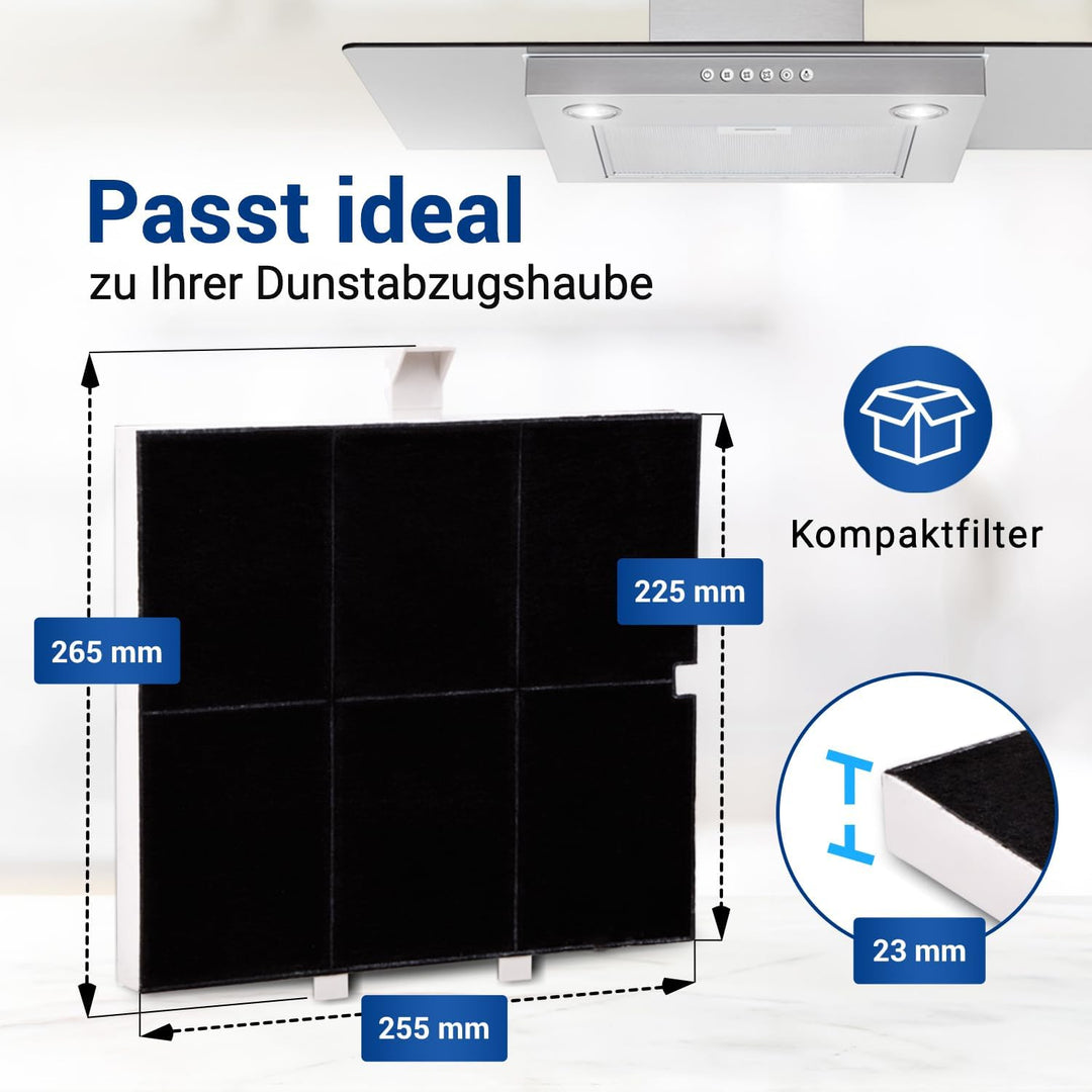 VIOKS 2x Kohlefilter Dunstabzugshaube 255x225x23mm Ersatz für Balay 00361047 361047 FKS170BSH DHZ513