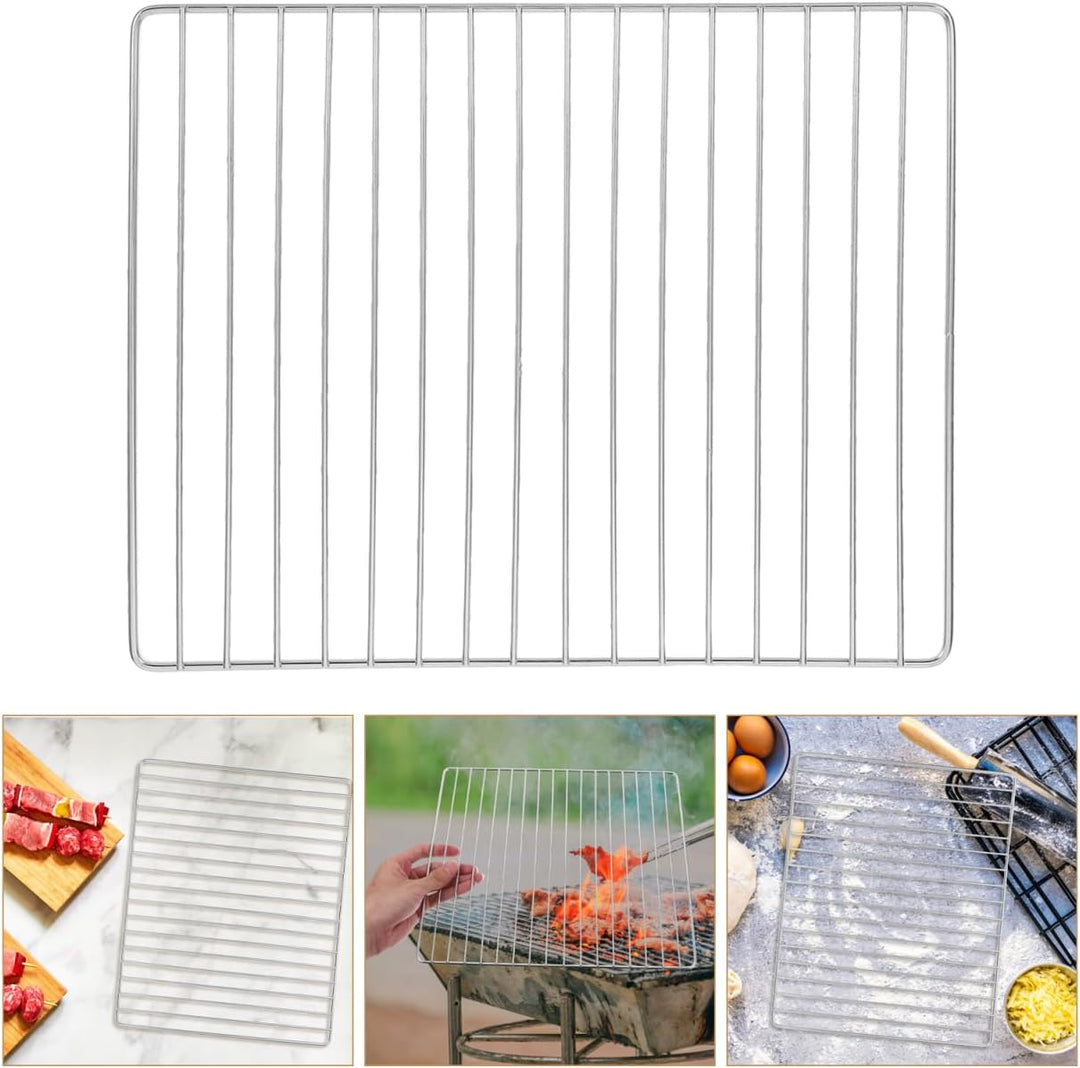 Gittermatte 30 X 25 cm Grillrost Aus Edelstahl Robuste Konstruktion Für Gleichmässiges Garen Einfach