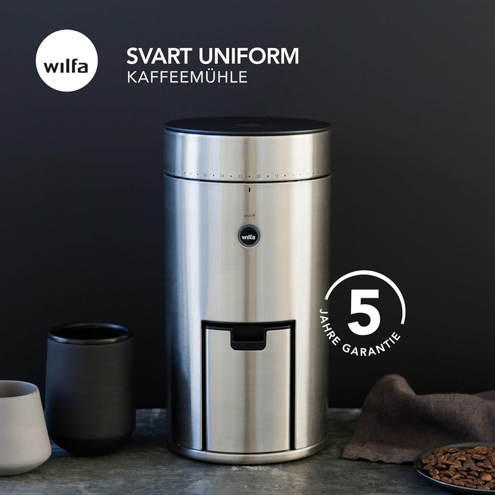 Wilfa SVART UNIFORM Kaffeemühle - 41 Mahlgradstufen - Edelstahl Scheibenmahlwerk - 58mm Flachmahlkop