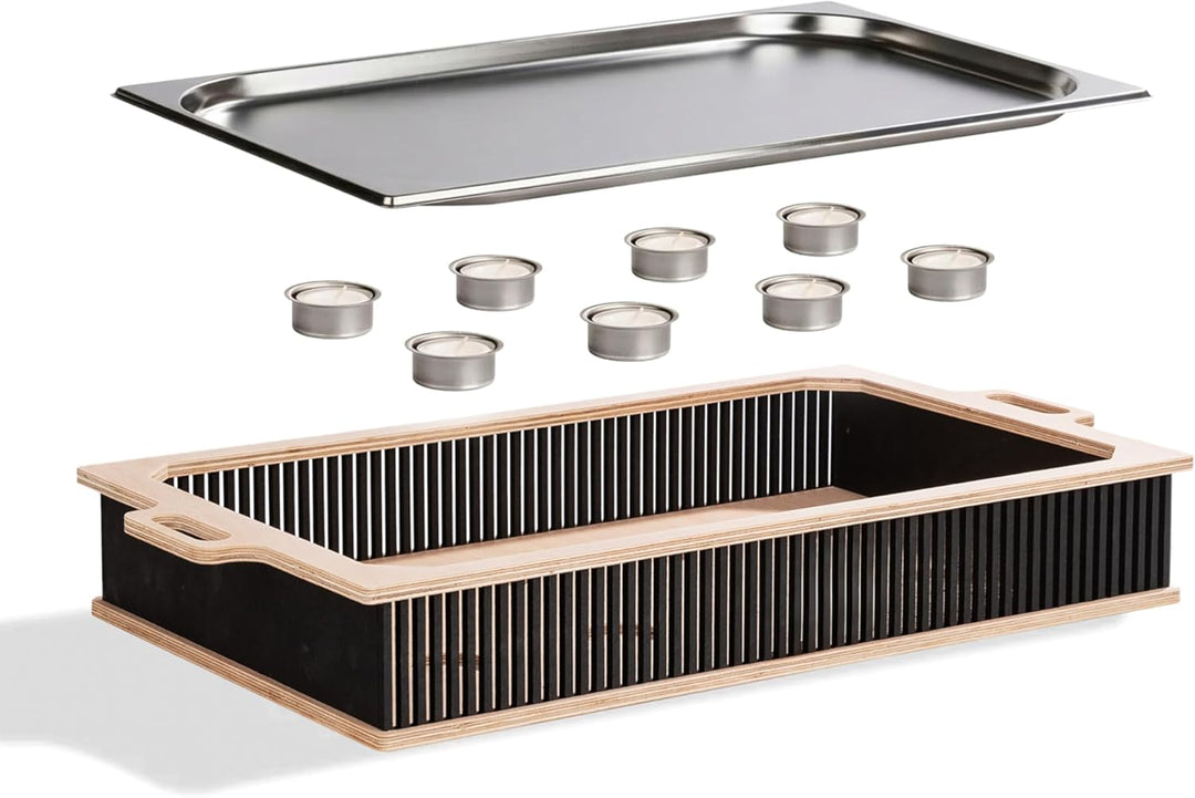 INEXTERIOR – Hotty Legacy Warmhalteplatte zum Grillen – BBQ Warmhaltebehälter für Speisen – Grillgut
