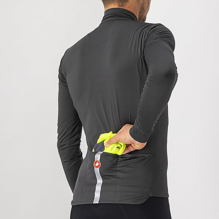 CASTELLI Herren Squadra Stretch Jkt Jacket L Gelbes Fluo/Dunkelgrau