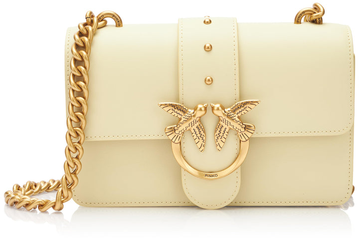 Pinko Love One Mini C Vitello Seta Tasche S14q_fieno-antique Gold, S14q_fieno-antique Gold