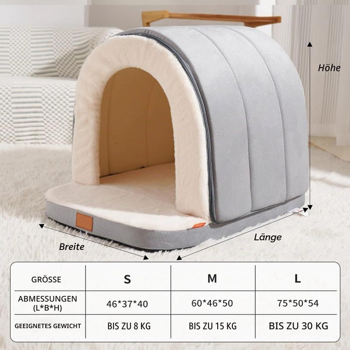 ERNAN Katzenhöhle grosse Katzen - Faltbare Katzenbett.Waschbares Hundebett, Komfortables Haustier-Ka