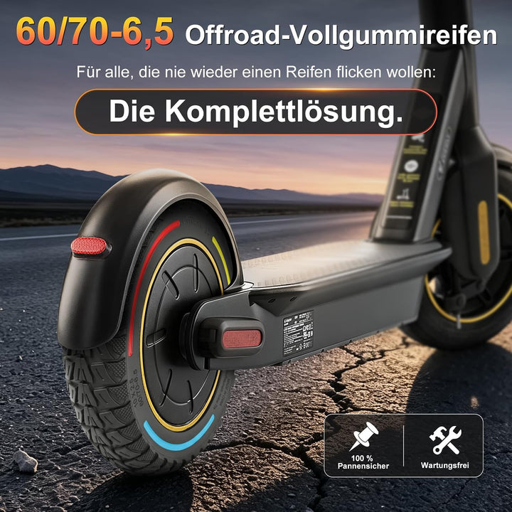 60/70-6,5 Vollgummireifen 10 Zoll Solide Reifen für Xiaomi 5/5 Pro/5 Max,für Ninebot Max G30/Max G30