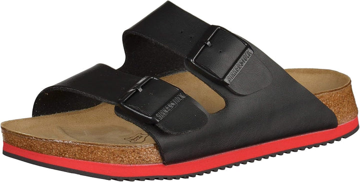 Birkenstock Classic Arizona Leder Unisex-Erwachsene Pantoletten 38 EU Schmal Schwarz, 38 EU Schmal S