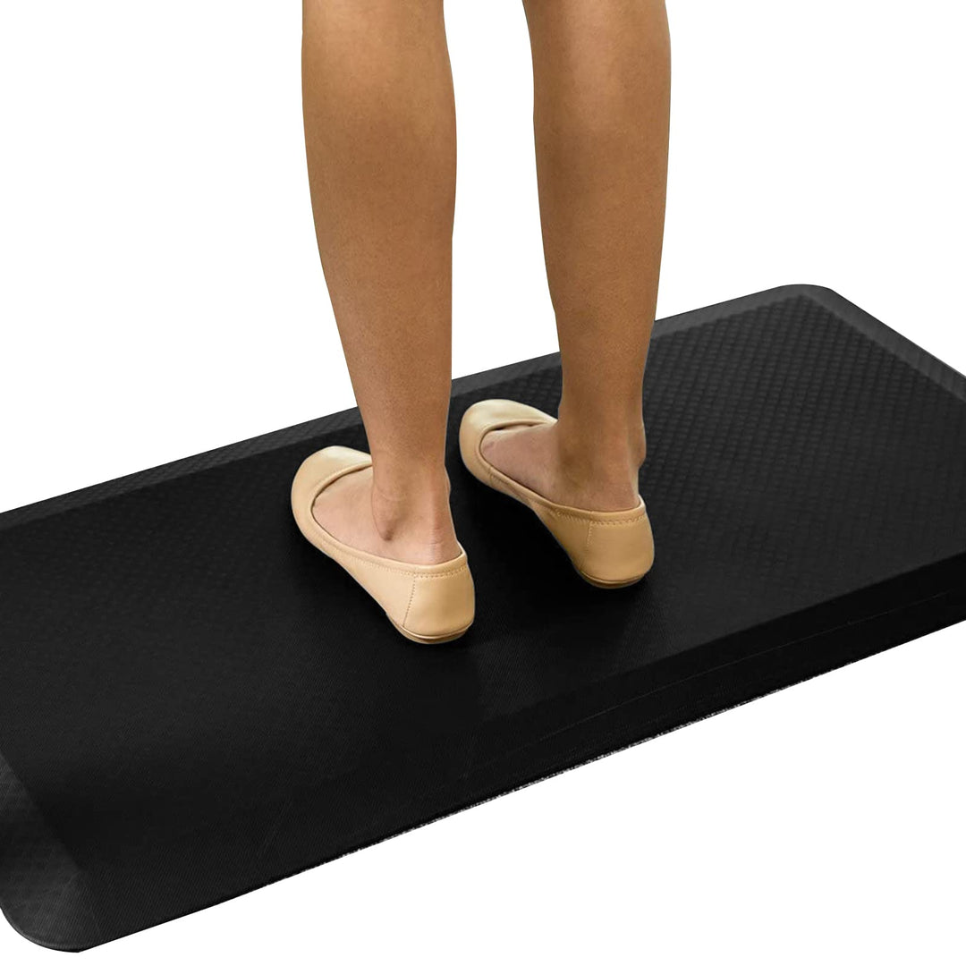 FLEXISPOT Bodenmatte für Schreibtisch, Küche, komfortabel gegen Müdigkeit, Schwarz, Schwarz