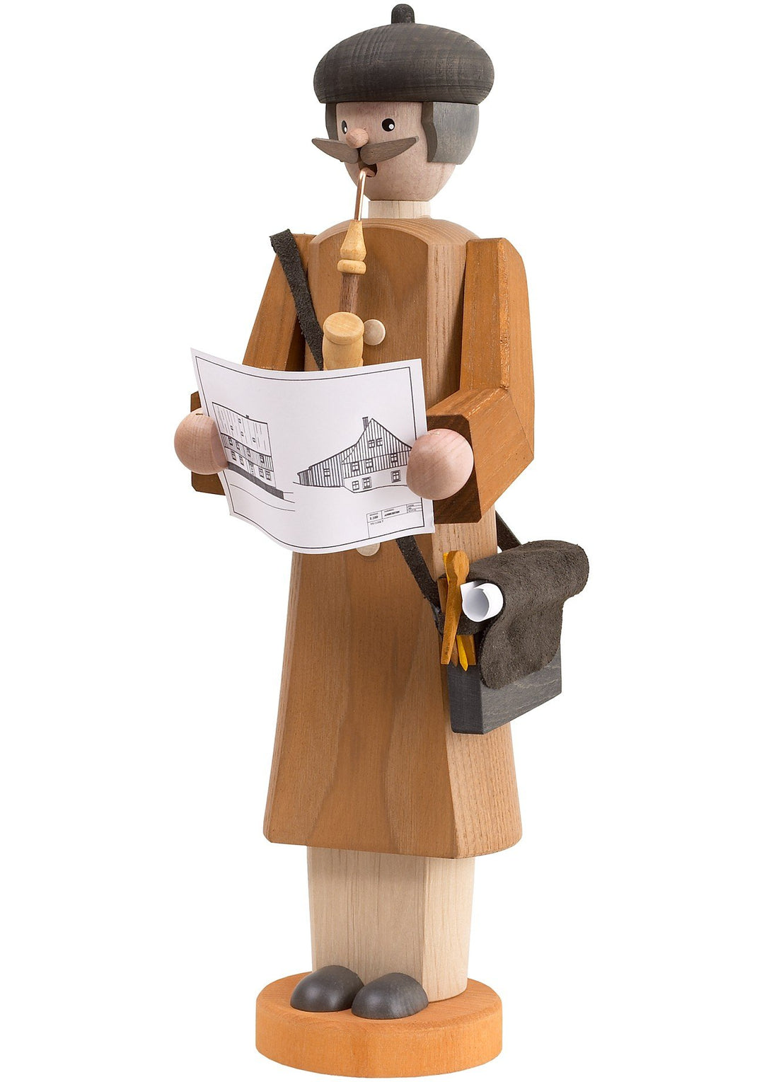 Seiffener Volkskunst | Räuchermann aus dem Erzgebirge Die Langen | Räucherfigur 30 cm | Räuchermännc