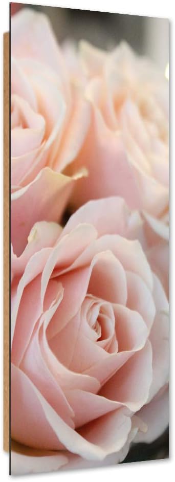 Feeby Wanddeko Rose Bild Kunstdruck modern Blumen Rosa 30x90 cm Deko Paneel 30x90 cm Rosa_a, Deko Pa