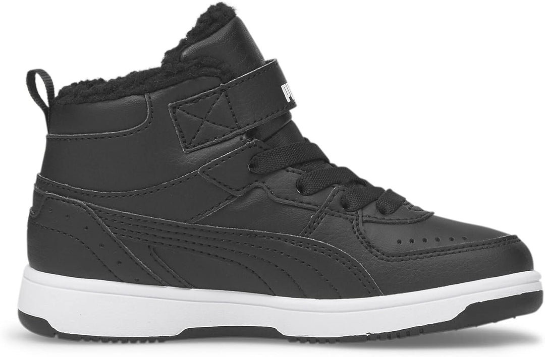PUMA Mädchen Rebound Joy Fur Ps Sneaker, Puma Black Puma White