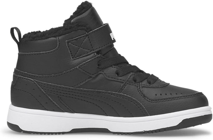 PUMA Mädchen Rebound Joy Fur Ps Sneaker, Puma Black Puma White