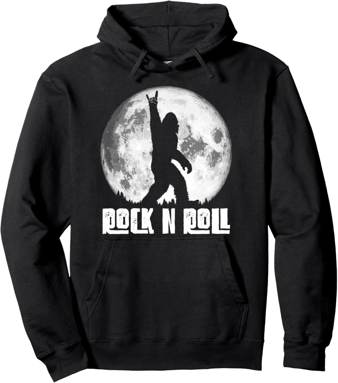 Rock n' Roll Bigfoot Night Stroll & Moon Pullover Hoodie