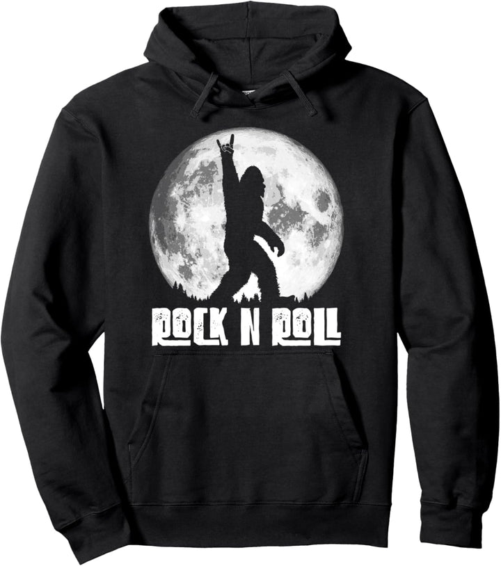Rock n' Roll Bigfoot Night Stroll & Moon Pullover Hoodie