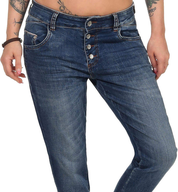 Timezone Damen Regular Jillytz Cropped Jeans, Blau (Skylight Blue Wash 3336)