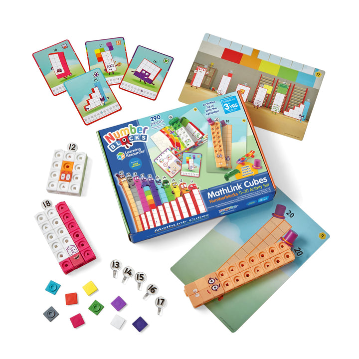 Learning Resources MathLink-Steckwürfel Numberblocks Aktivitätsset 11-20, 30 Numberblocks-Aktivitäte